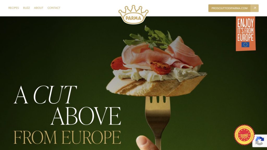 Parma Ham website preview