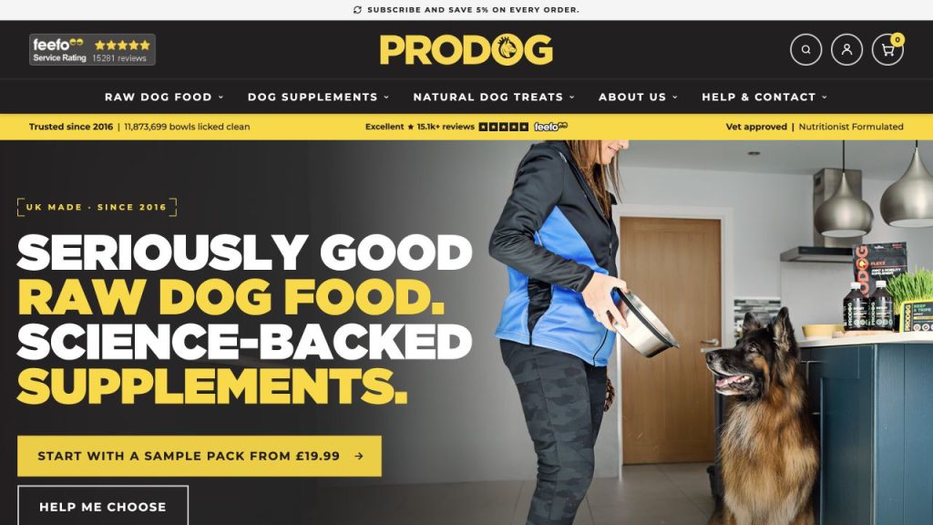 ProDog Raw website preview